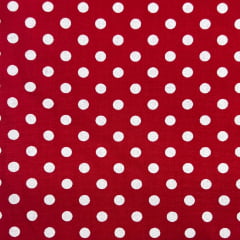 Tricoline Poa Médio Vermelho com Branco RRR