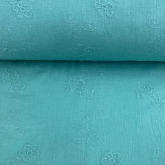 Crepe de Algodão Verde Jade Princess DOMINGO