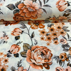 Lençol Elegance Floral Laranja DOMINGO