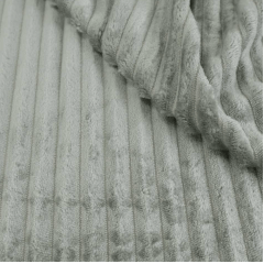 Mantinha Fleece Canelado 2,50m Cinza Claro RRR