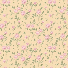 Tricoline Floral Micro Jardim Vintage RRR