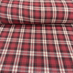 Flanela Xadrez Vermelho Paixão e Branco RRR