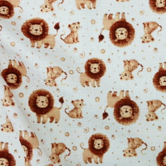 Fralda Quadriculada Mini Reino dos Leõezinhos 70x75cm