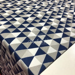 Tricoline Triangulos Azul e Cinza LIQUIDA