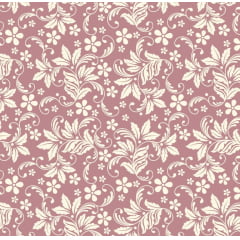 Tricoline Arabesco Floral Rosê LIQUIDA