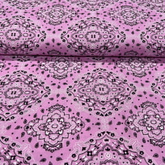 Tricoline Bandana Rosa Médio LIQUIDA