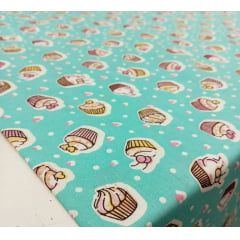 Tricoline Cupcake Fundo Tiffany LIQUIDA