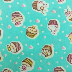 Tricoline Cupcake Fundo Tiffany LIQUIDA