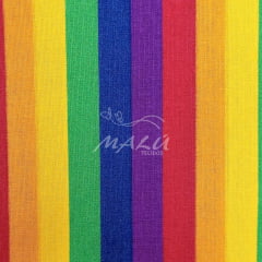  Tricoline Listrado Colorido LGBT LIQUIDA