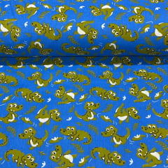 Tricoline Jacaré Fundo Azul LIQUIDA