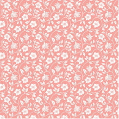 Tricoline Floral Composê Rosê LIQUIDA