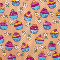 Tricoline Cupcake Fundo Laranja LIQUIDA 