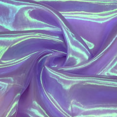 Organza Holografica Furta-Cor Roxo RRR
