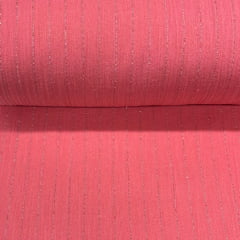 Crepe de Algodão Prata Coral Luxe - PROMO