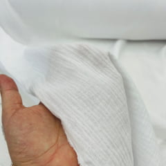 CORTE 0,50x1,50m Fralda Gaze de Algodão Branca 