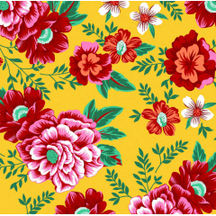 CORTE 0,90X1,50m Chitão Amarelo com Vermelho CORTE 0,90X1,50m Chitão Amarelo com Vermelho