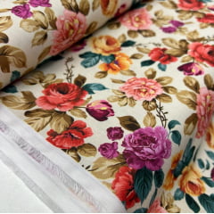 CORTE 0,80x1,50m Tricoline Floral Belíssimo 