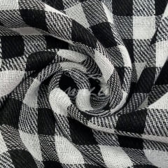Flanela Xadrez Preto com Branco ESQUENTA Flanela Xadrez Preto com Branco ESQUENTA