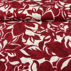 Viscose Folhas de Carmim ESQUENTA Viscose Folhas de Carmim ESQUENTA