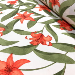 Gorgurão Semi Impermeável Flor Neutra LIVE