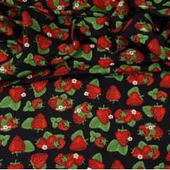 Tricoline Fake Morangos Preto LIVE