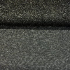 Tule Glitter Preto com Dourado LIVE