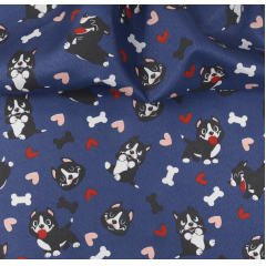 Tecido Pet Cachorro Marinho LIVE