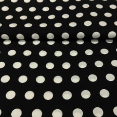 Viscose Petit Poa Preto RRR Viscose Petit Poa Preto RRR