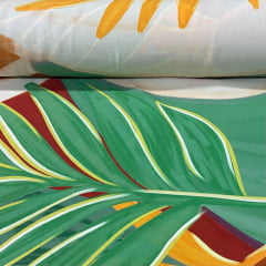 Viscose Farm Folhas em Aquarela RRR Viscose Farm Folhas em Aquarela RRR