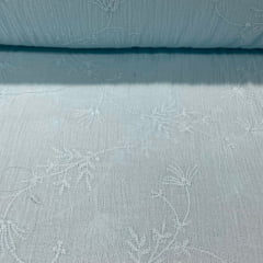 Crepe de Algodão Azul Pretty BLACK