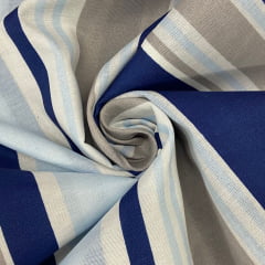 CORTE 0,50x2,50m Tergal Listras Azul Sobretom 