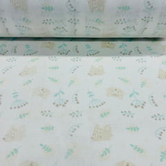 Fralda Dupla Raposinha Minimalista 80x80cm FIND 