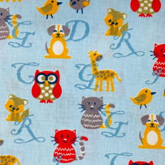 Tricoline Bicho Feliz Azul RRR