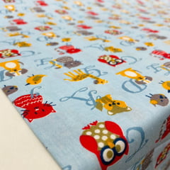 Tricoline Bicho Feliz Azul RRR