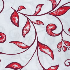 Percal 150 Fios Arabesco Vermelho FIND