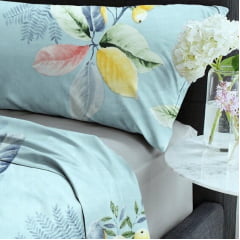 Microfibra Floral Verão Azul 2,40m FIND