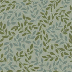 CORTE 0,60x1,50cm Tricoline Ramos Composê Verde Musgo