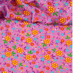 Chita Fake Flores Miúdas Fundo Rosa MALUCA Chita Fake Flores Miúdas Fundo Rosa MALUCA