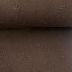 Crepe de Algodão Marrom Ribbon MALUCA