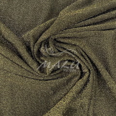 Malha Lurex Dourado no Preto MALUCA