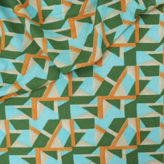 Viscose Geometria Verde MALUCA