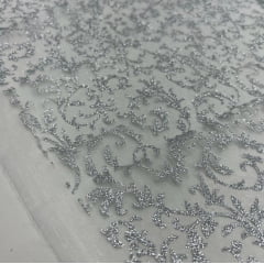 Organza Estampada Prata MALUCA
