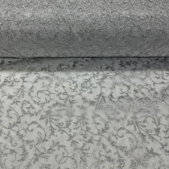 Organza Estampada Prata MALUCA