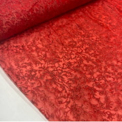 Organza Estampada Vermelha MALUCA