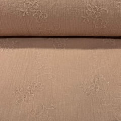 Crepe de Algodão Rosê Princess TEMPORAL Crepe de Algodão Rosê Princess TEMPORAL