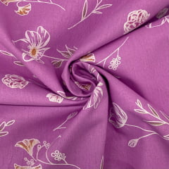 Percal 150 Fios Lavanda Dourada TEMPORAL