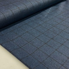 Alfaiataria Xadrez Grid Azul Marinho TEMPORAL