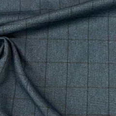 Alfaiataria Xadrez Grid Azul Marinho TEMPORAL