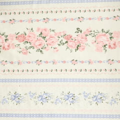 Microfibra Barrado de Rosas 2,40m TEMPORAL