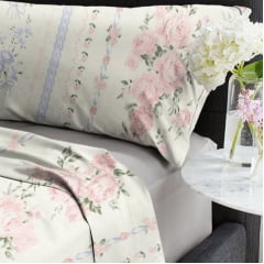 Microfibra Barrado de Rosas 2,40m TEMPORAL